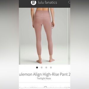 lululemon athletica Align high rise 25, size2